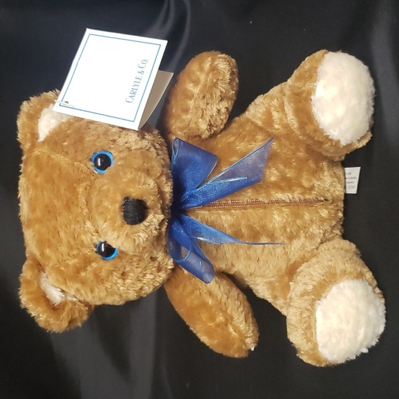 Carlyle & Co. NWT Zippered Tummy Teddy Bear - Picture 1 of 6